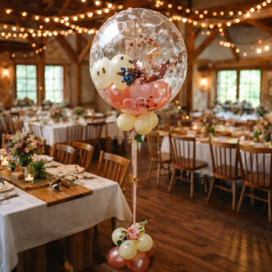 Konfettiballon als Tischballon/ oder Raumdekoration